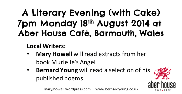 Literary Evening advert Aber House Cafe