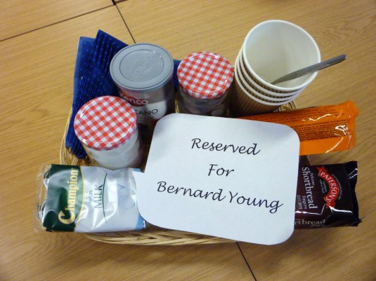 Basket of tea and coffee