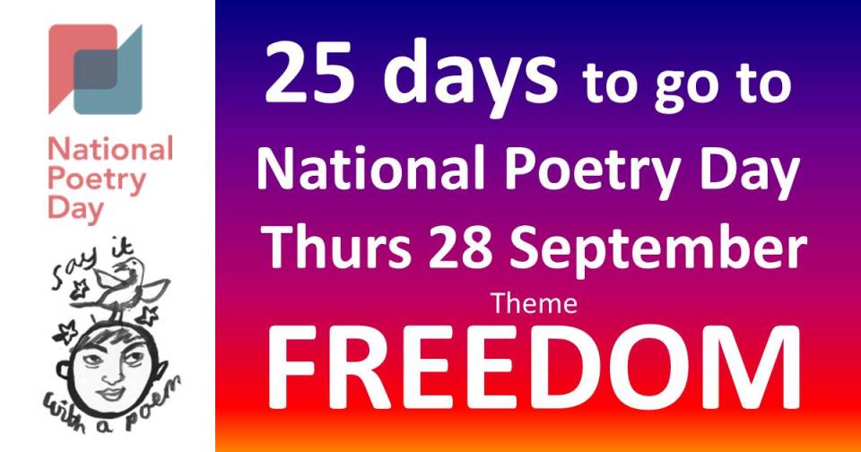National Poetry Day 2017 25 days to go Bernard Young