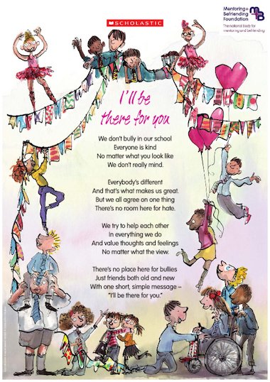 Anti-bulying poem poster available from https://education.scholastic.co.uk/resources/60709